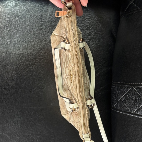 Coach Light Beige Mini Kelsey Signature Tote - Picture 10 of 15